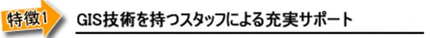 GIS技術を持つスタッフによる充実サポート